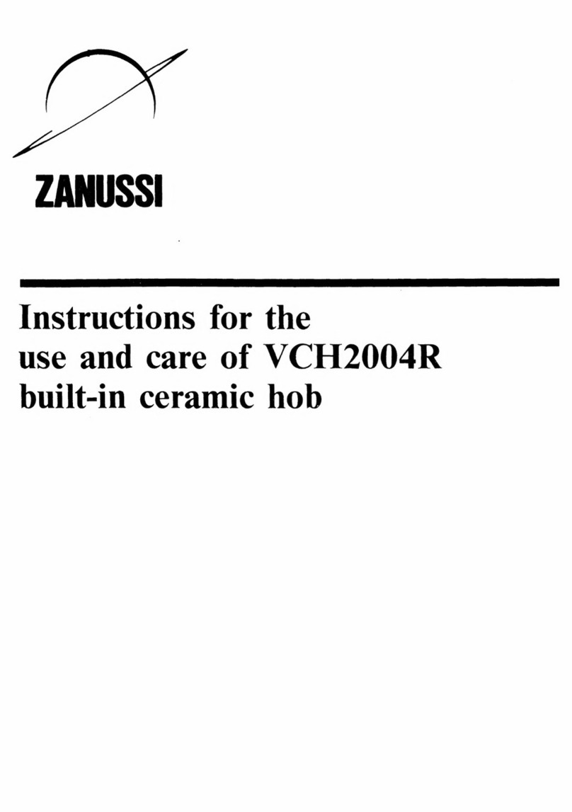Zanussi VCH2004R Instructions for the use and care