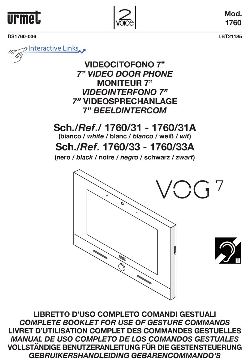 urmet domus VOG7 1760/33A User manual