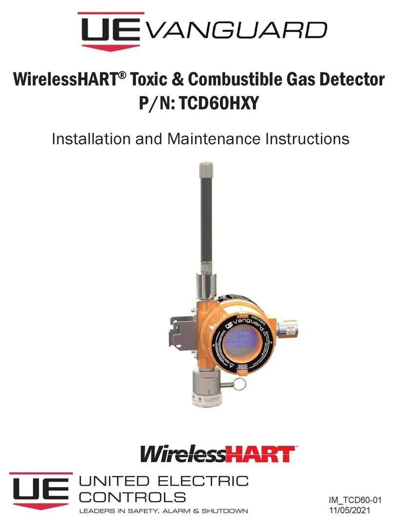 United Electric Controls UE VANGUARD WirelessHART TCD60HXY Installation and maintenance instructions