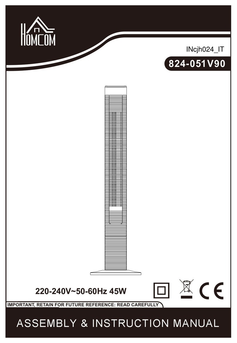 HOMCOM 824-051V90 Assembly & instruction manual