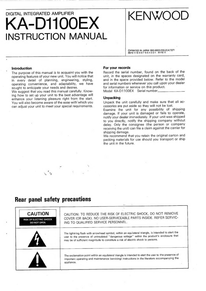 Kenwood KA-D1100EX User manual