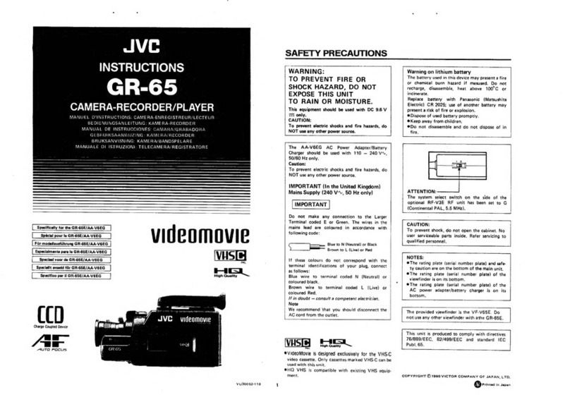 JVC videomovie GR-65 User manual