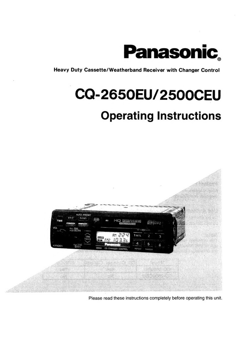 Panasonic CQ2650EU - AUTO RADIO/CASSETTE User manual