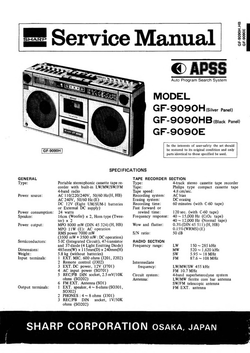 Sharp GF-9090H User manual Sharp GF-9090H User manual