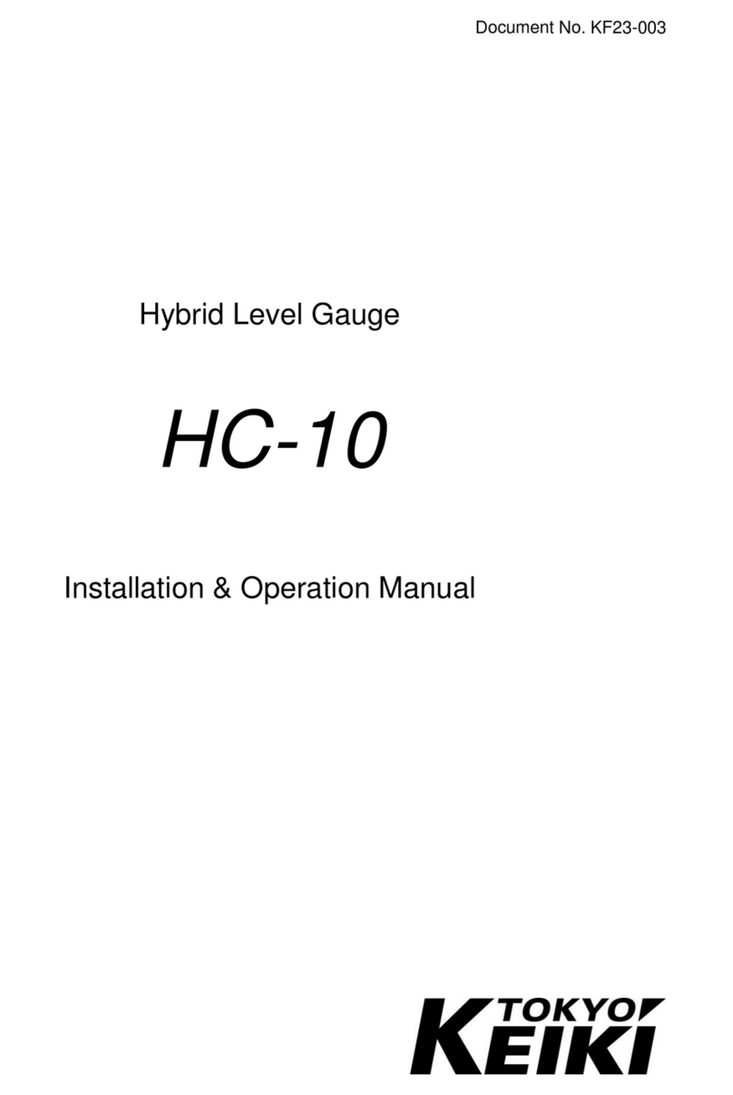 Tokyo Keiki HC-10 Installation & operation manual