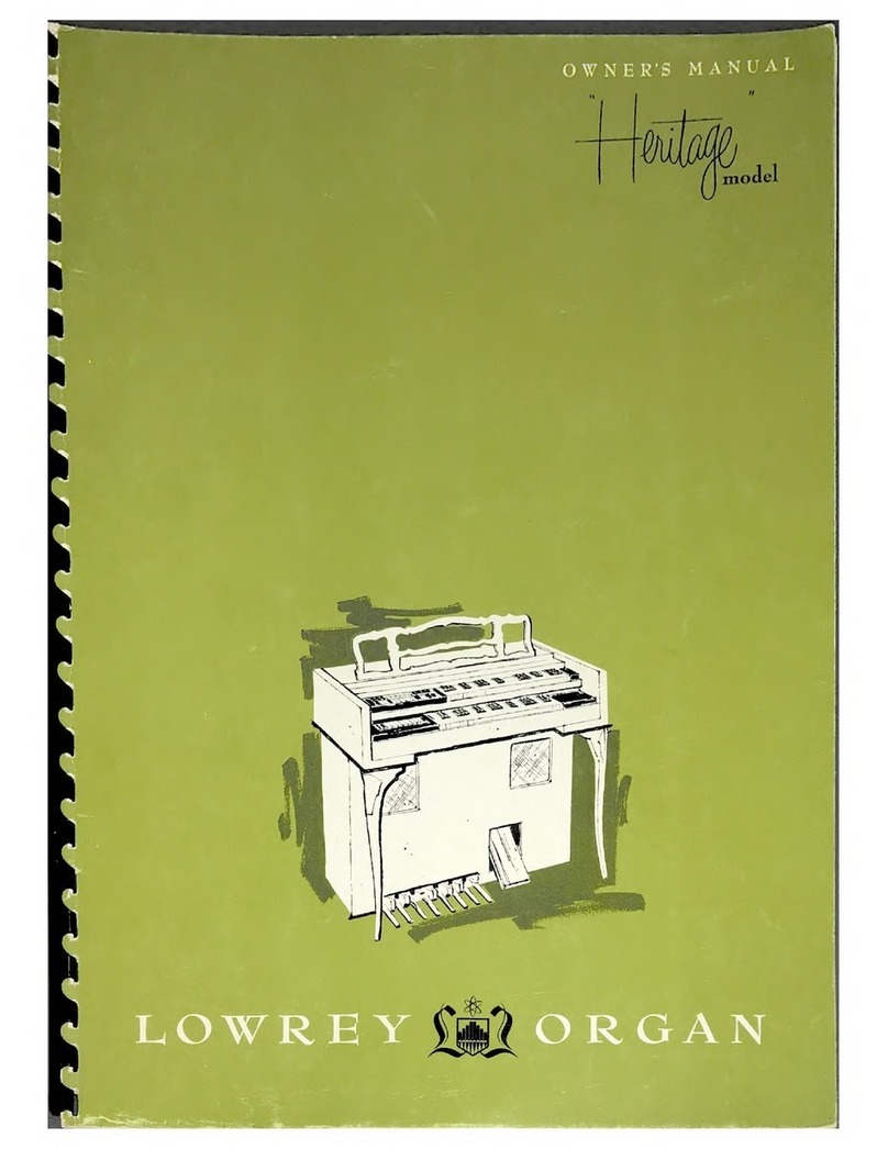 Lowrey Organs Heritage owner's manual