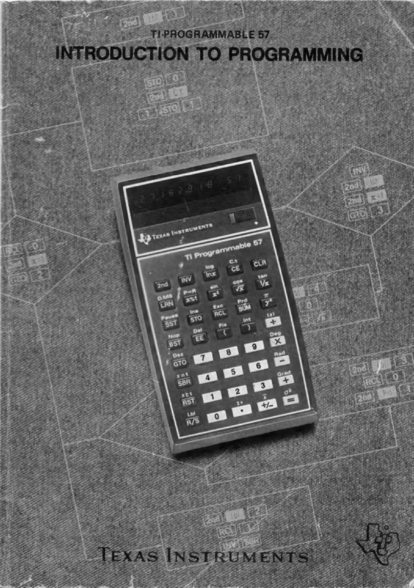 Texas Instruments TI Programmable 57 manual