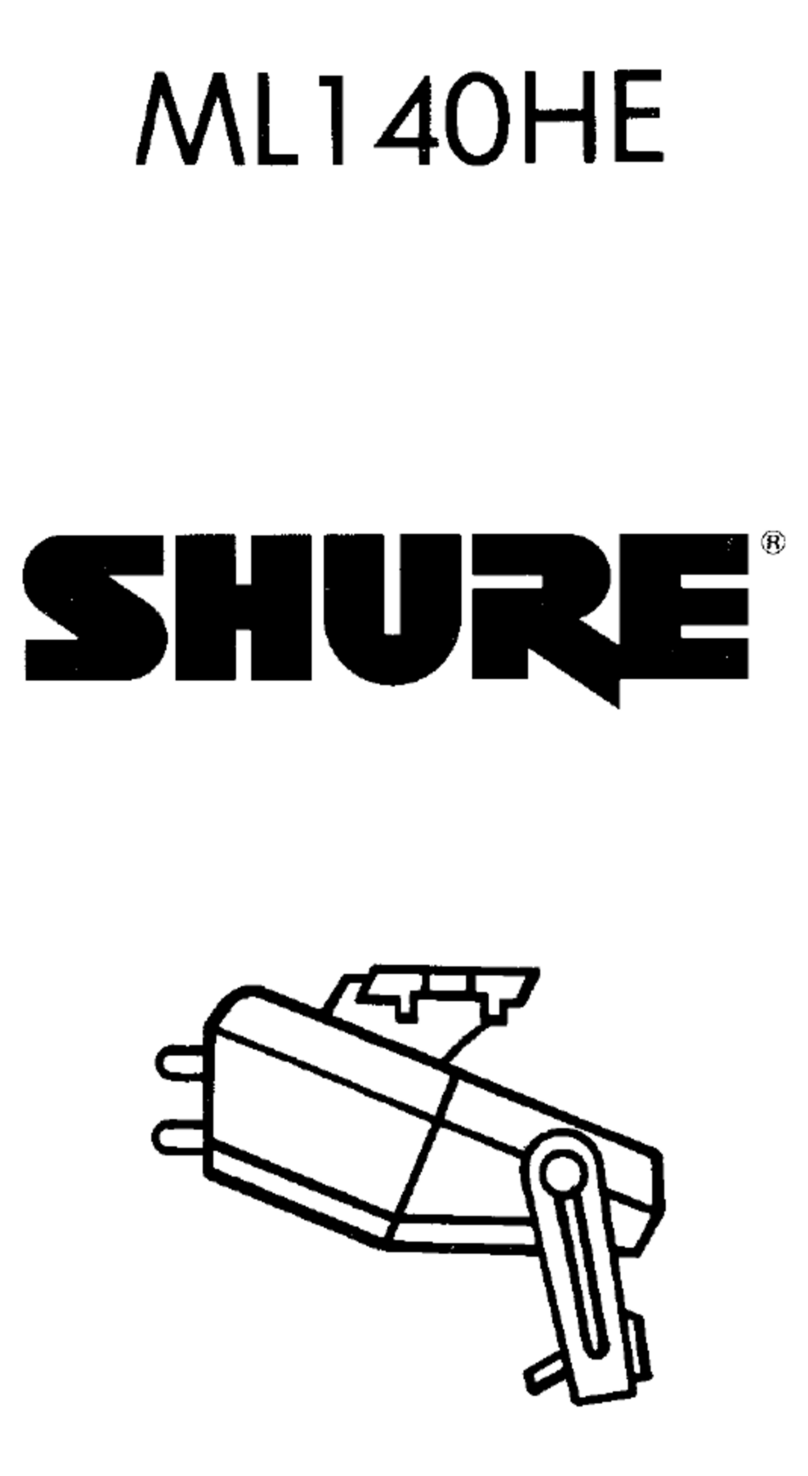 Shure ML140HE manual