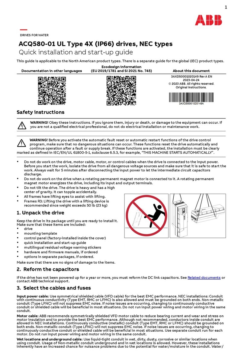 ABB ACQ580-01 Series Quick installation and start-up guide