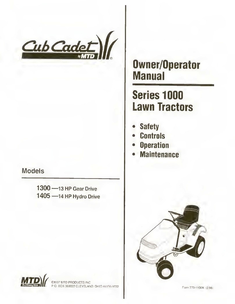 MTD Cub Cadet 1000 Series Operator's manual