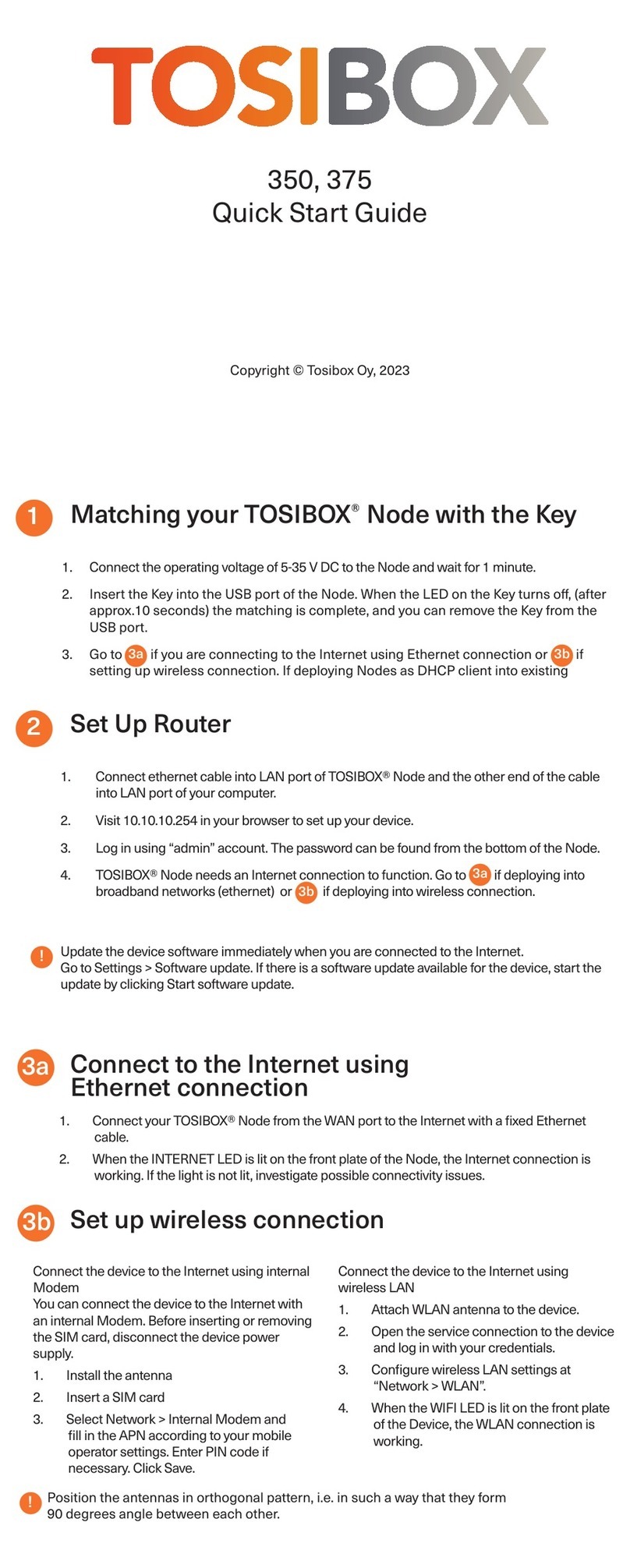 Tosibox 350 quick start guide