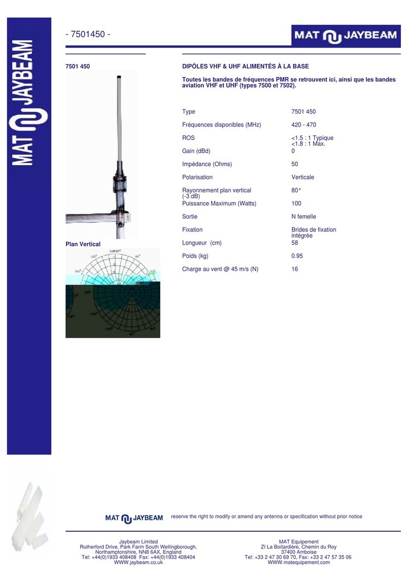 MAT Jaybeam 7501 450 manual