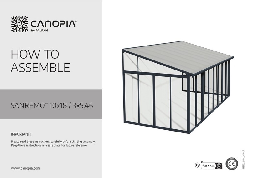 Palram CANOPIA SANREMO 10x18/3x5.46 How to assemble
