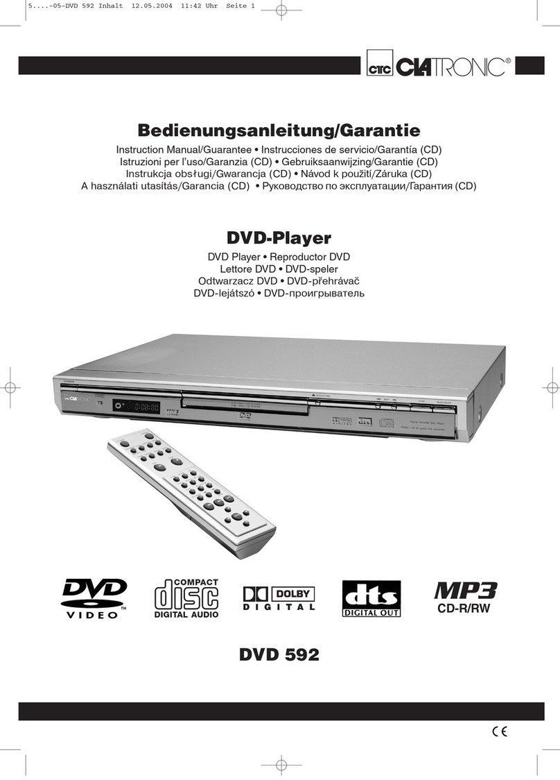 Clatronic DVD 592 Instruction manual & guarantee