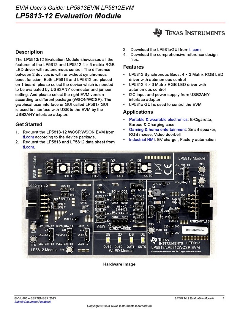 Texas Instruments LP5813EVM User manual