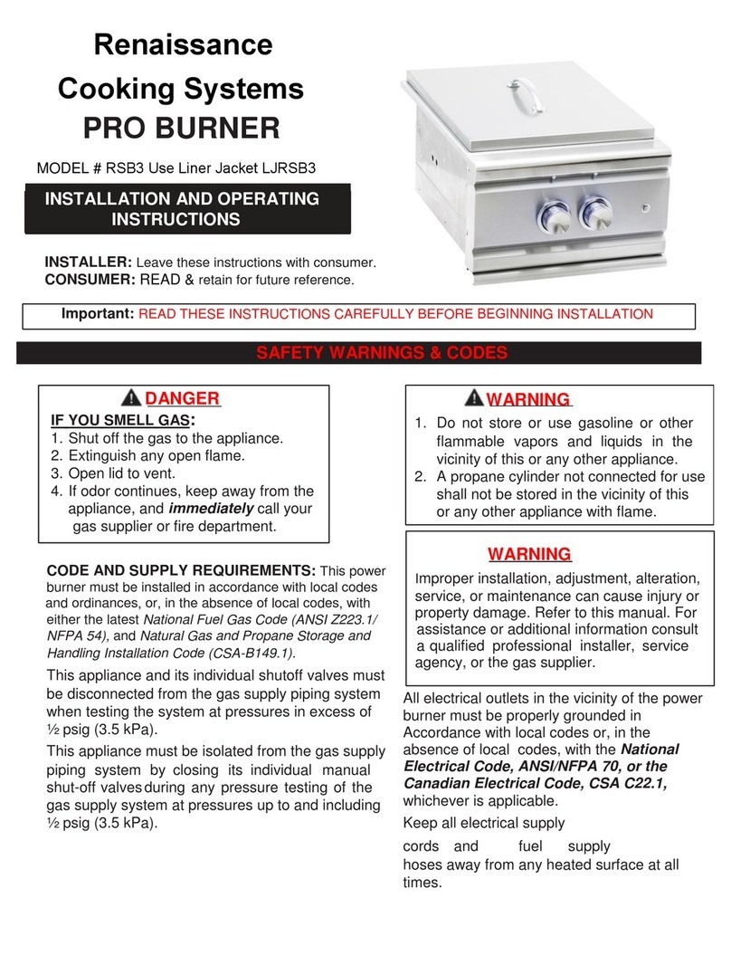 Renaissance RSB3 Installation and operating instructions