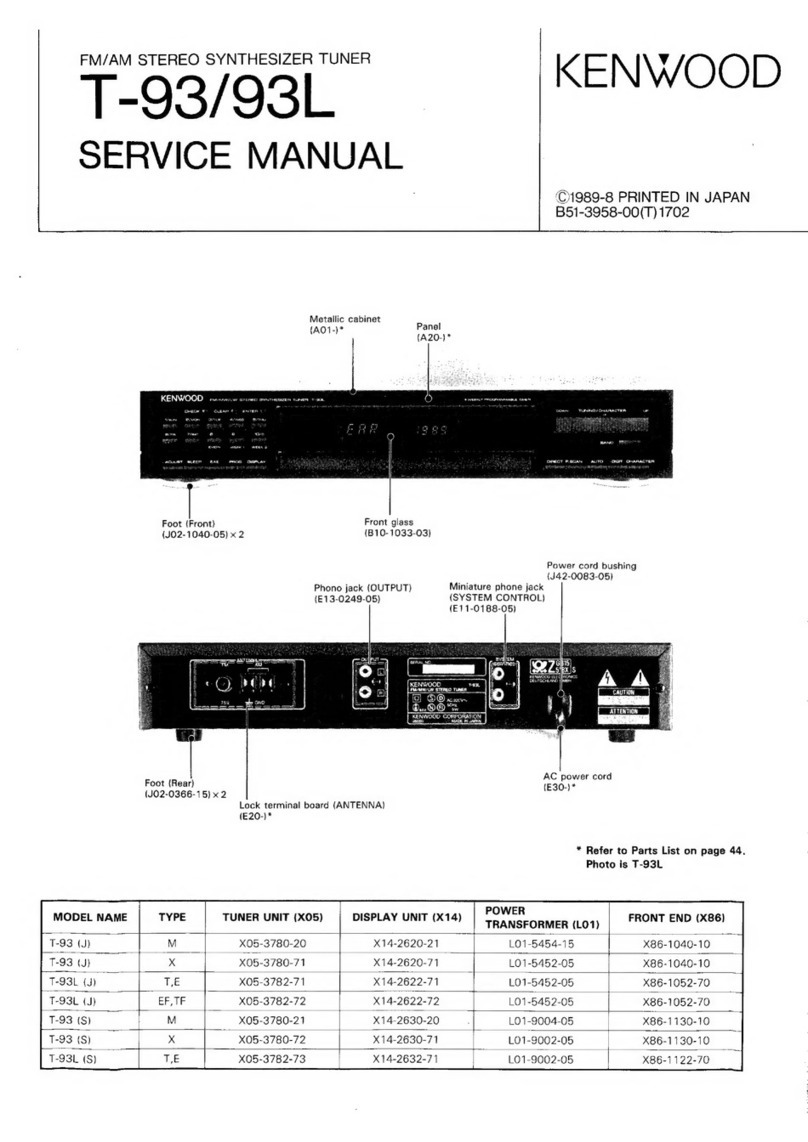 Kenwood T-93 User manual