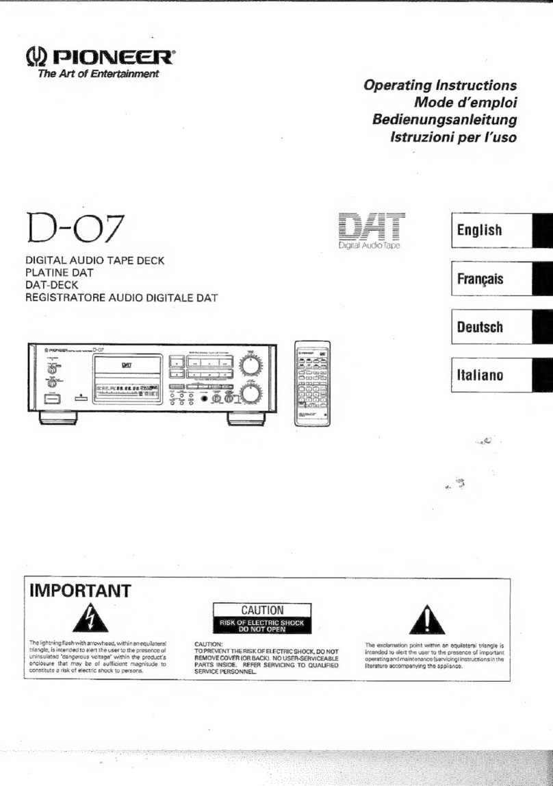 Pioneer D-07 User manual