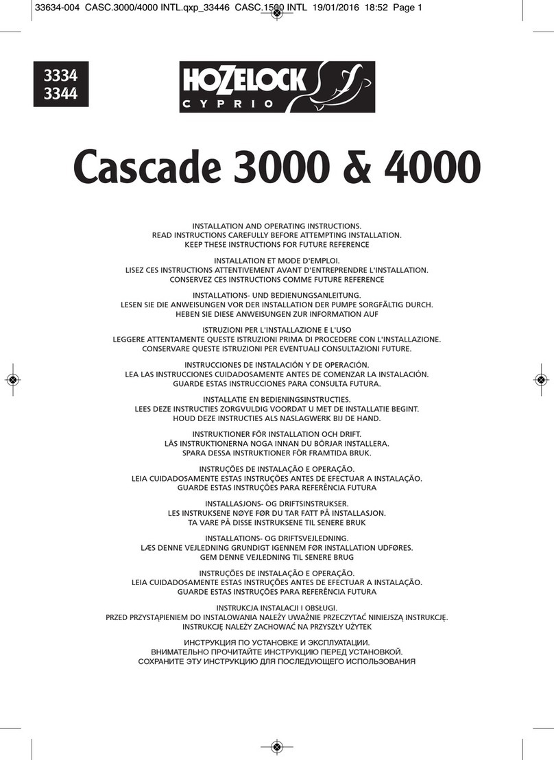 Hozelock Cyprio Cascade 3000 User manual Hozelock Cyprio Cascade 3000 User manual