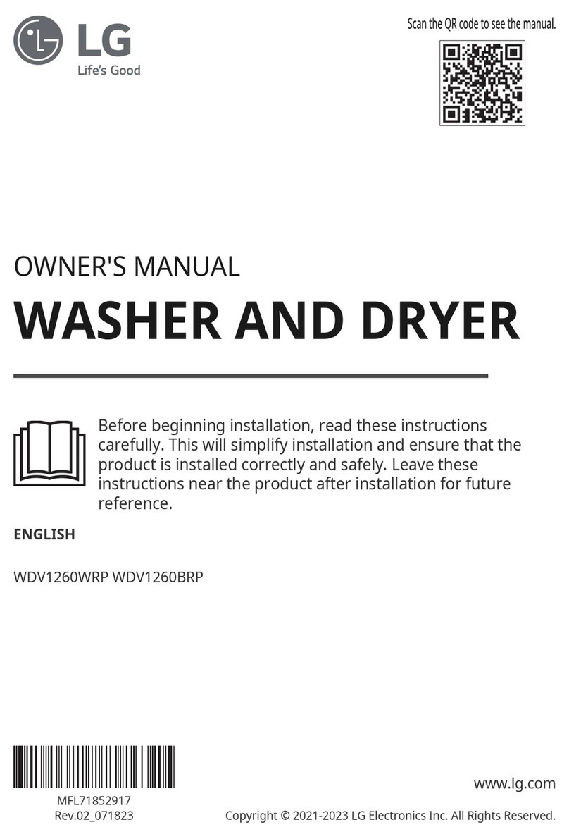 LG WDV1260WRP User manual