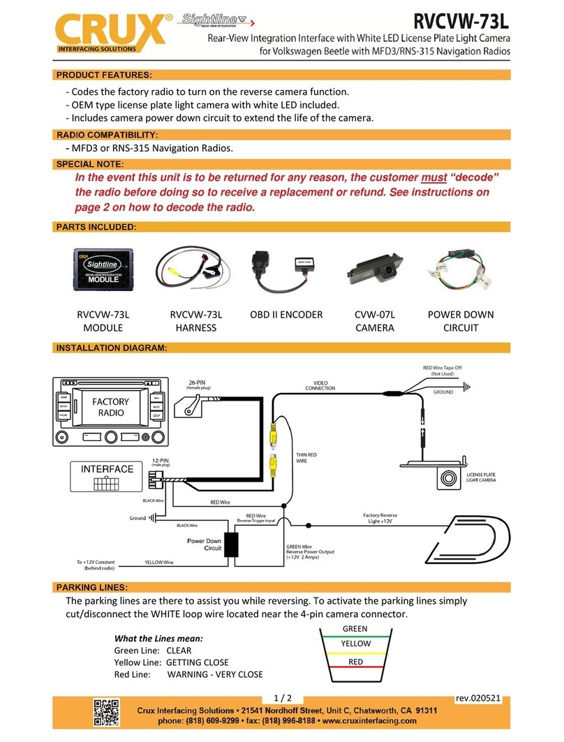 Crux RVCVW-73L User manual