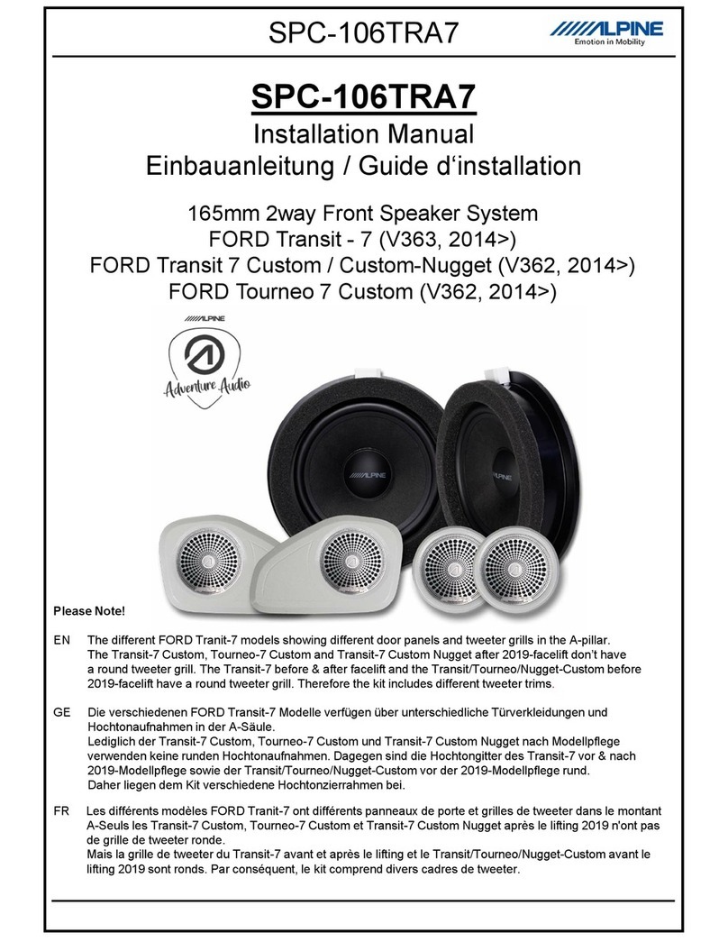 Alpine SPC-106TRA7 instruction manual