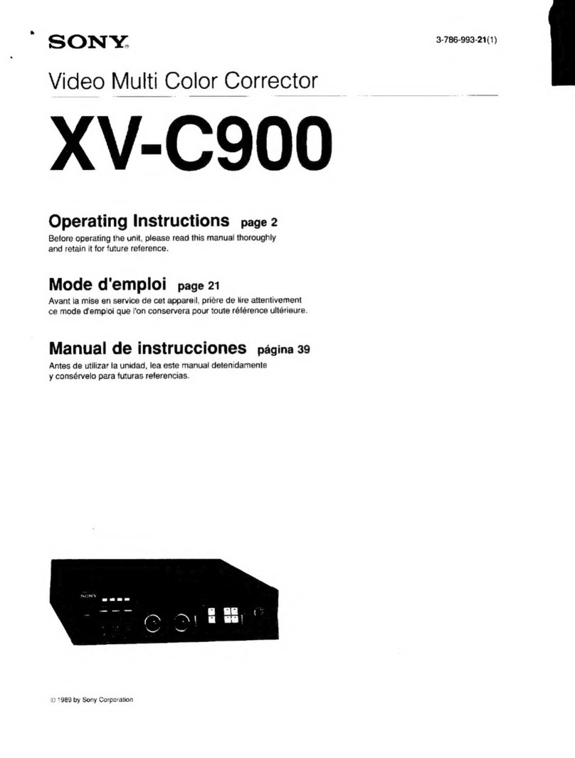 Sony XV-C900 operating instructions