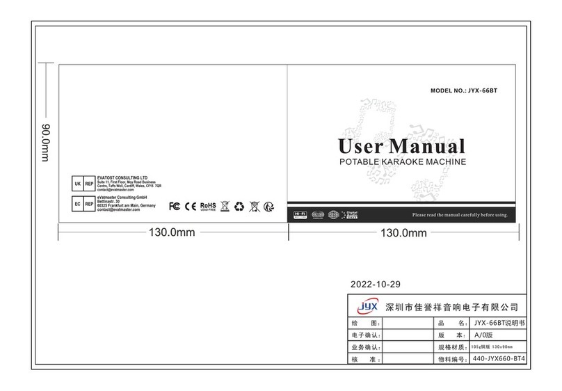 JYX JYX-66BT user manual