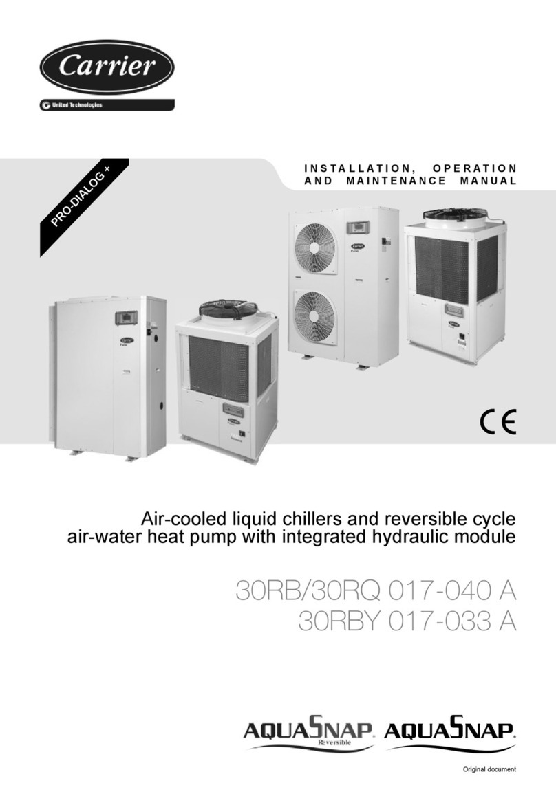 Carrier AQUASNAP 30RB 017-040 A Installation, operation and maintenance manual