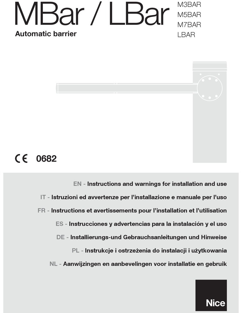 Nice LBar Technical specifications Nice LBar Technical specifications