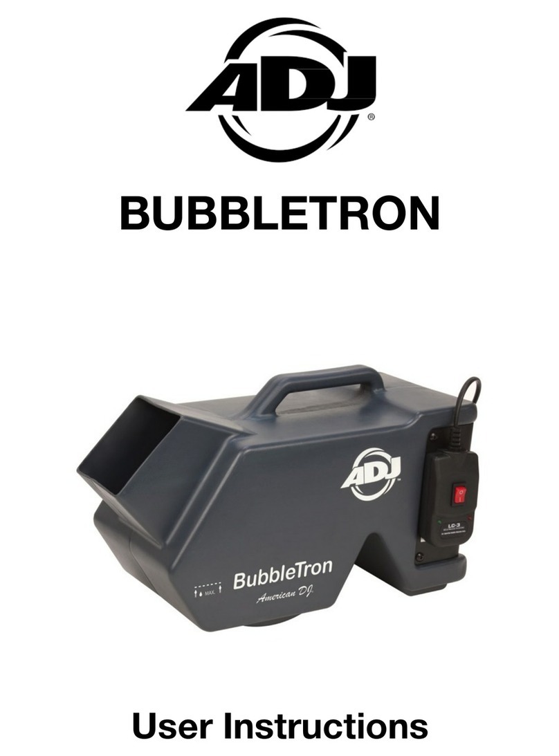 ADJ BUBBLETRON User manual ADJ BUBBLETRON User manual