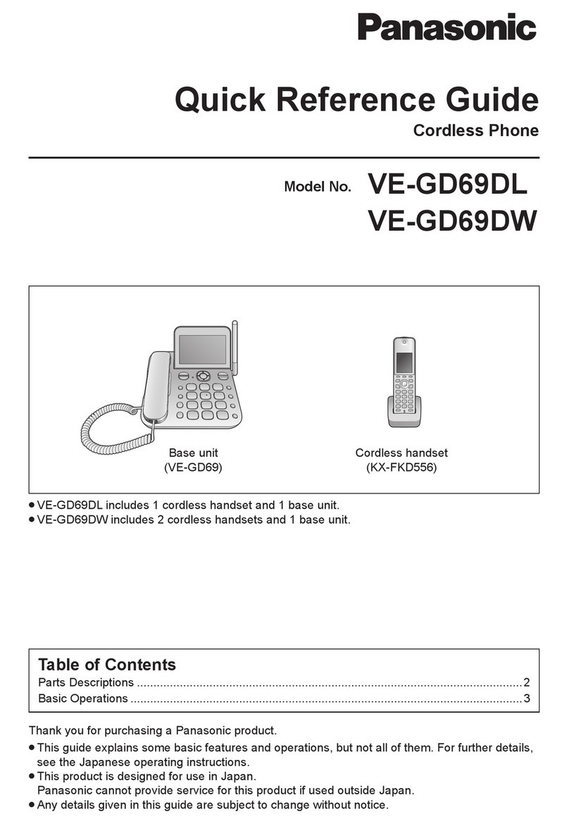 Panasonic VE-GD69DL User manual