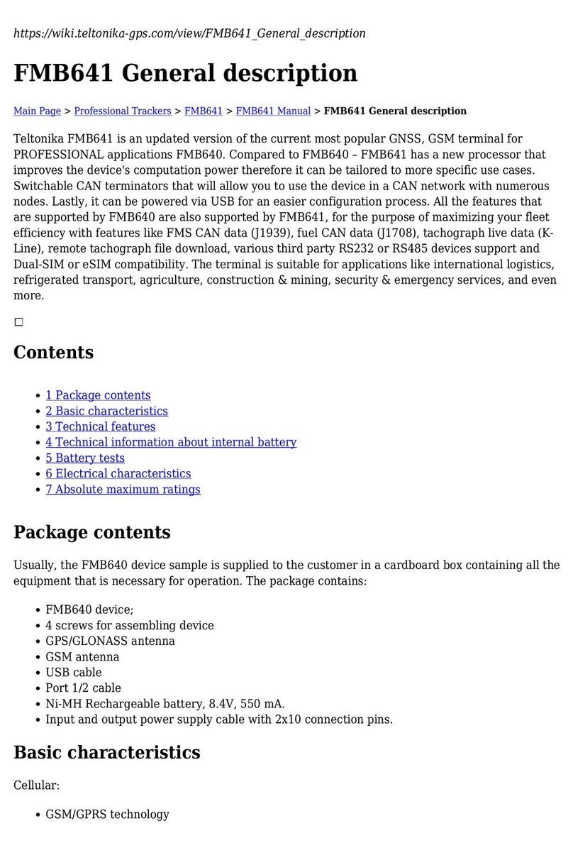 Teltonika FMB641 User manual Teltonika FMB641 User manual