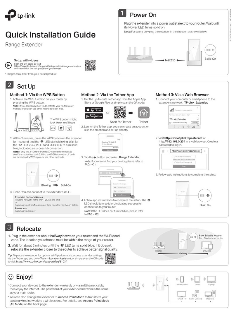 TP-Link RE500X Quick installation guide