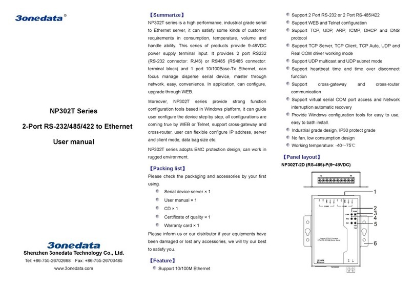 3One data NP302T Series User manual