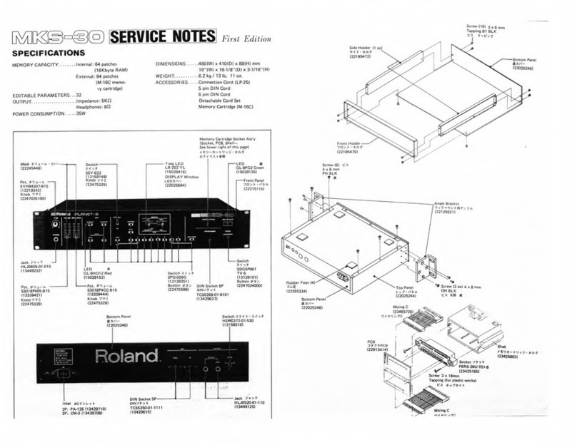 Roland MKS-30 Operating and maintenance manual