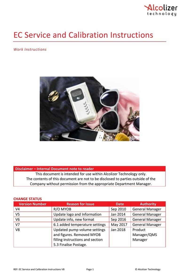 Alcolizer EC Calibration Station Service instructions