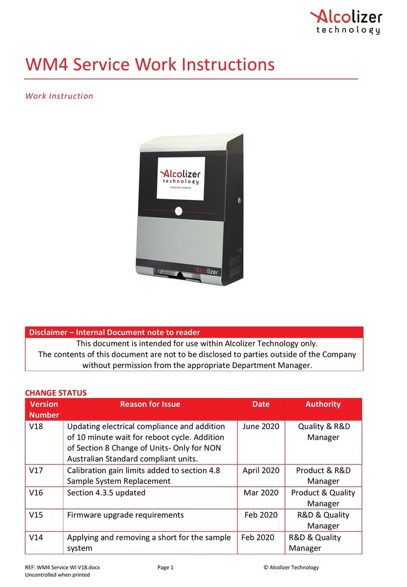Alcolizer WM4 Service work instructions