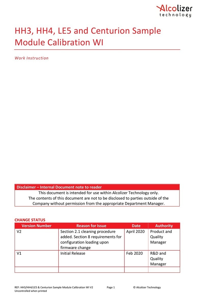 Alcolizer HH3 Work Instruction
