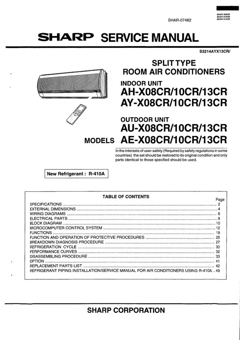 Sharp AH-X08CR User manual