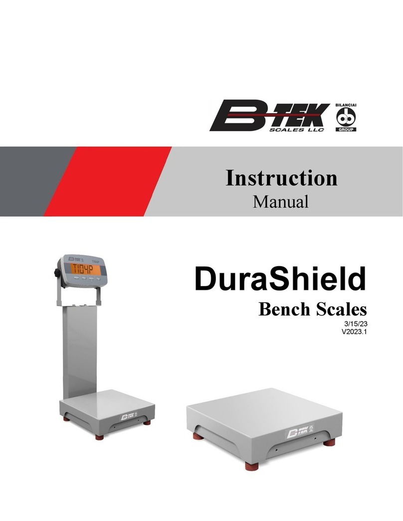 B-TEK Scales DuraShield instruction manual