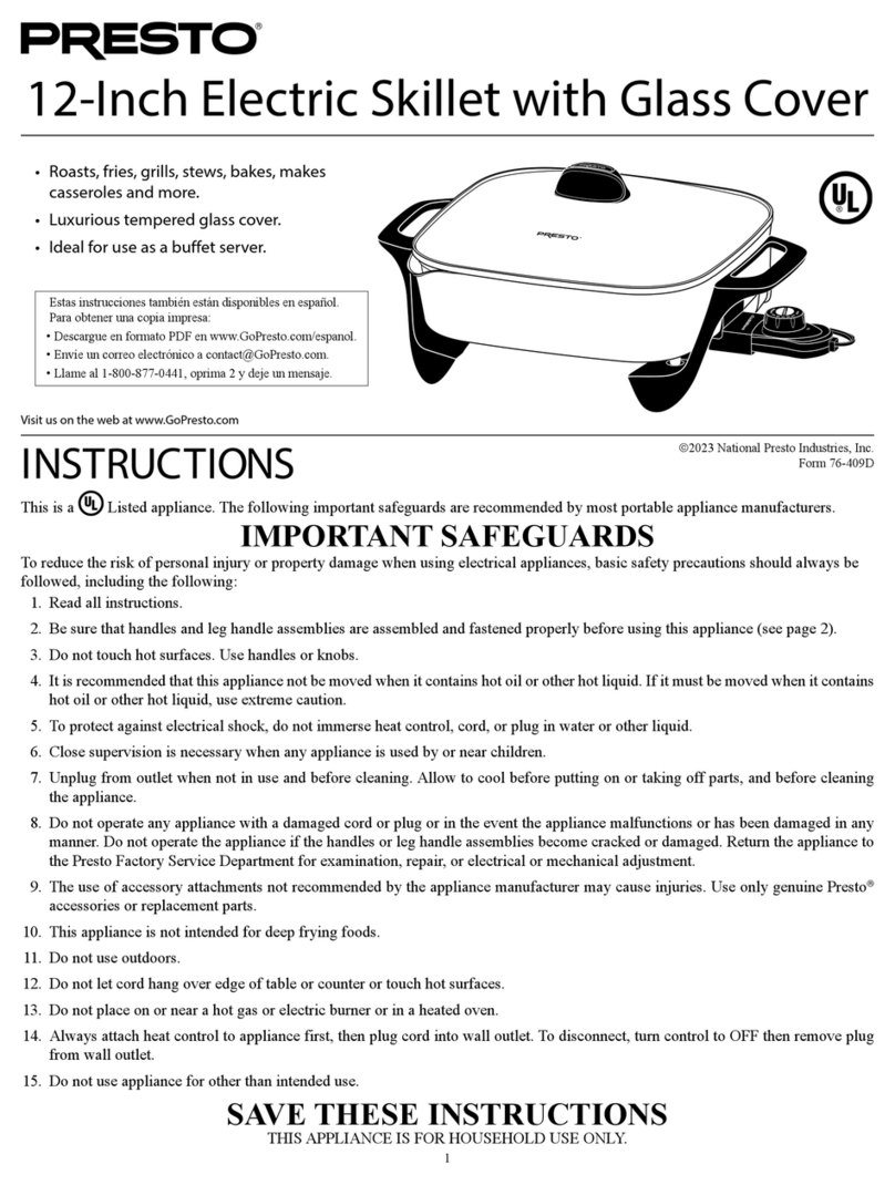 Presto 07117 User manual