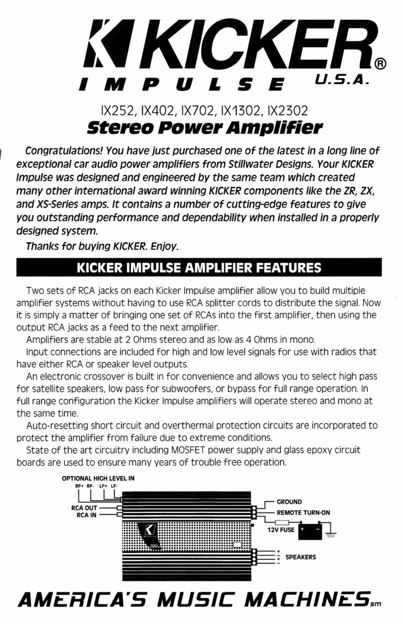 Kicker Impulse IX252 User manual