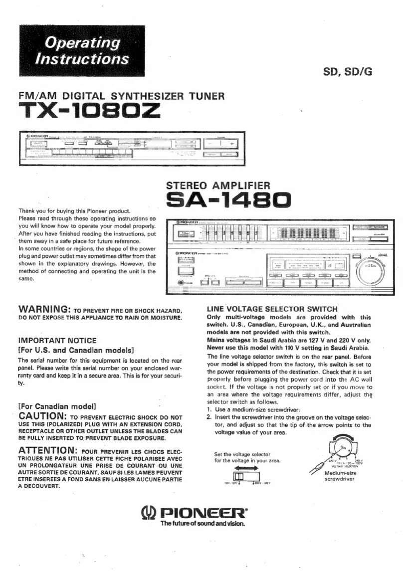 Pioneer TX-1080Z User manual