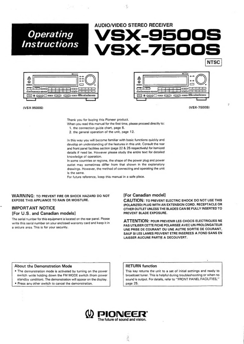 Pioneer VSX-9500S VSX-7500S operating instructions