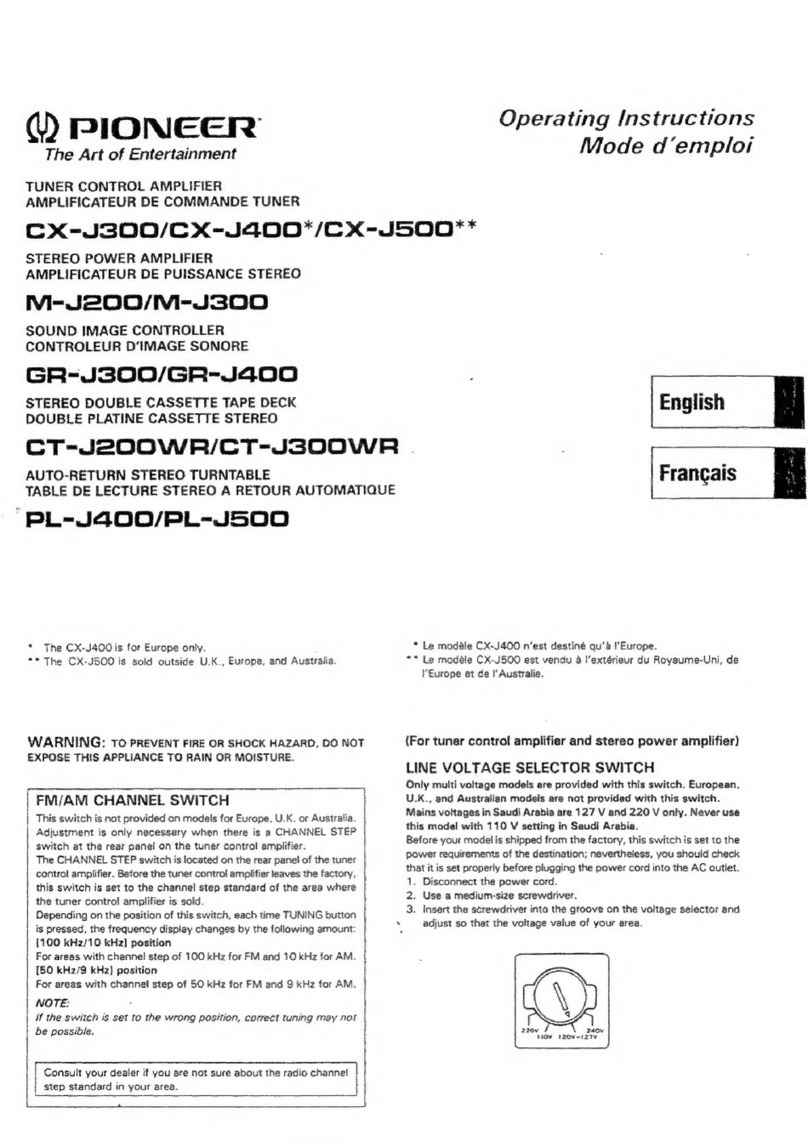 Pioneer CX-J400 User manual