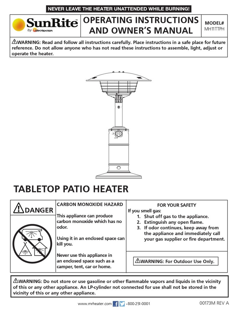 MrHeater SunRite MH11TTPH Operating instructions and owner's manual MrHeater SunRite MH11TTPH Operating instructions and owner's manual