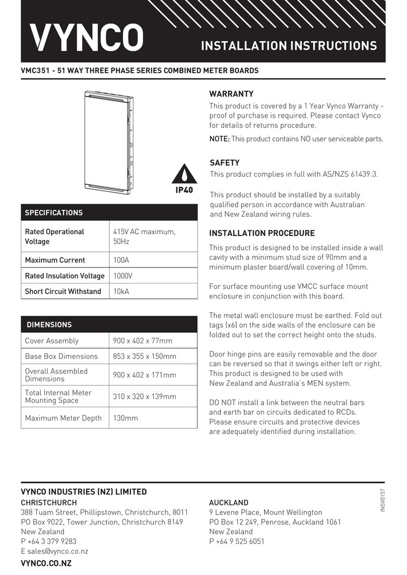 Vynco VMC351 installation instructions