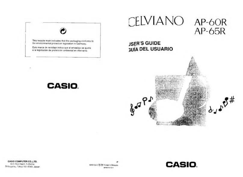 Casio CELVIANO AP-6OR user guide