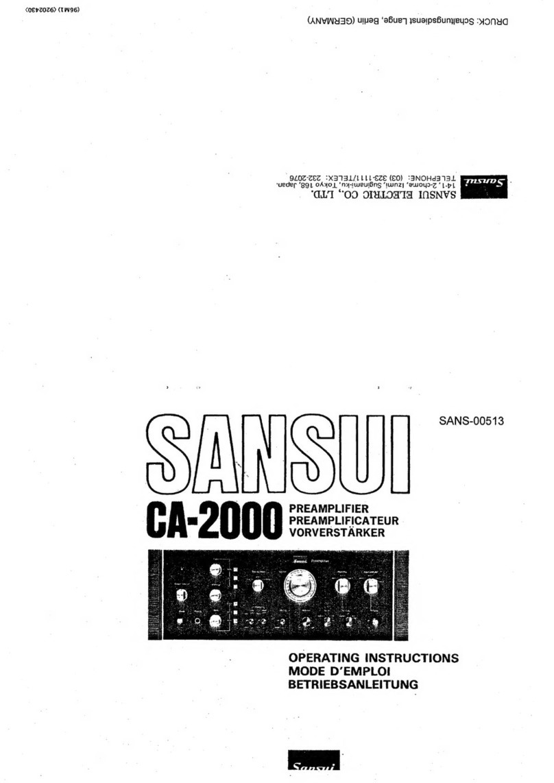 Sansui CA-2000 operating instructions